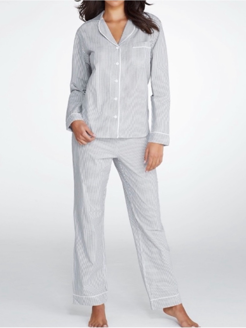 UGG Raven Woven Striped Blue & White Pajama Set